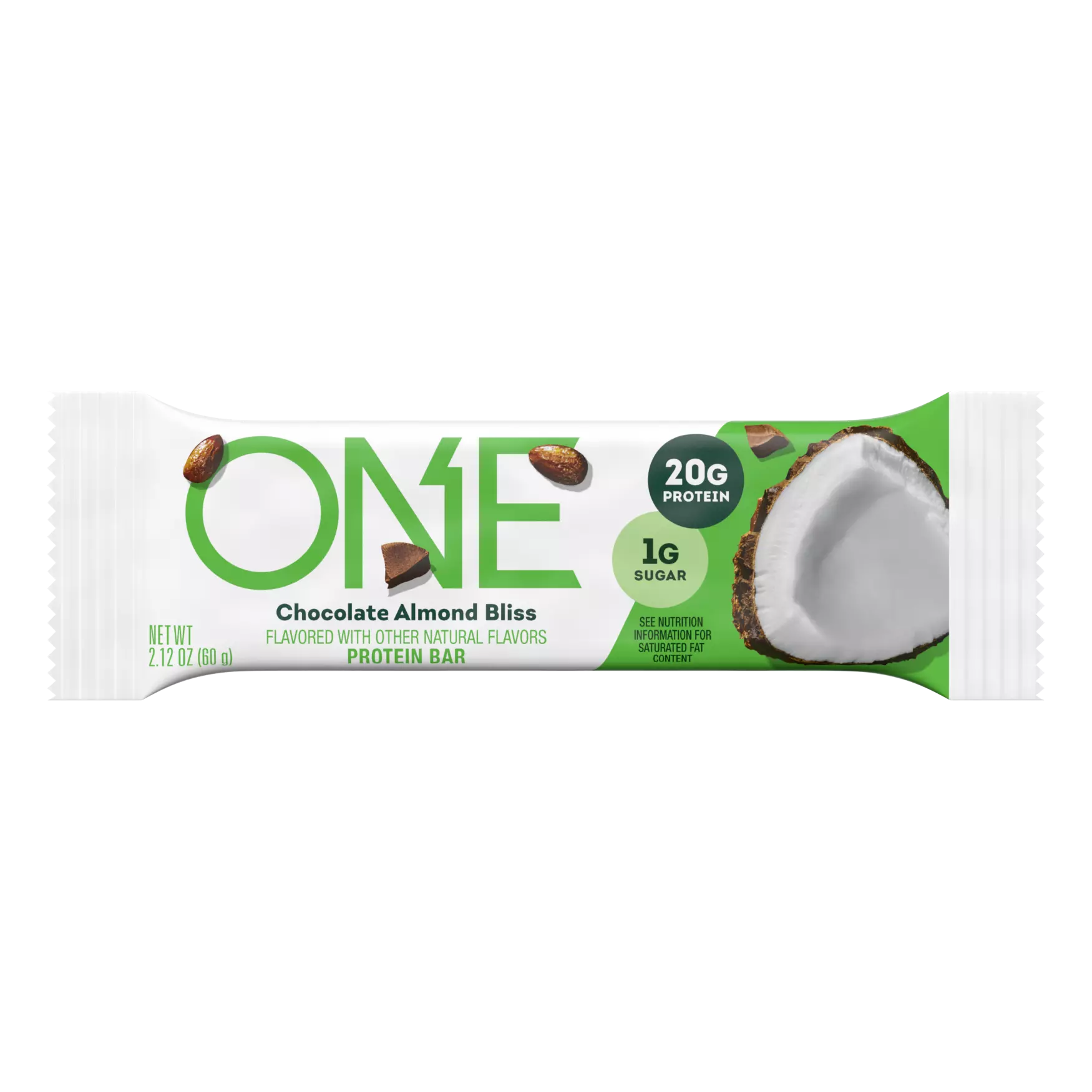 One Chocolate Almond Bliss 20g of Protein 2.12 oz (12 Bars Per Box)